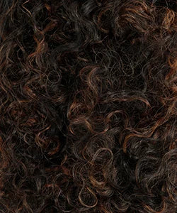 Sensationnel Dashly HD Lace Front Wig Unit 45 – Curly Bob with Fringe, Baby Hairs, Soft HD Lace