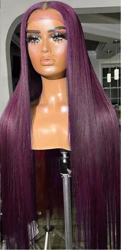 180% Density Straight Synthetic Lace Front Wig – Heat-Resistant, Natural Look, Soft and Comfortable Fit
