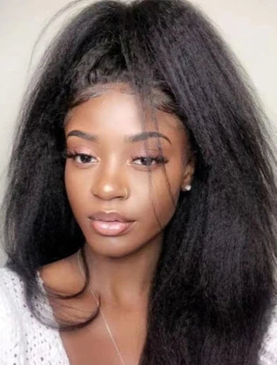 Kinky Straight Human Hair Bundles – 100% Natural Black, Permable, Machine Double Weft