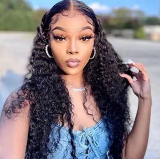 Premium Water Wave Human Hair Bundles – Natural Color, Machine Double Weft, 100% Virgin Hair