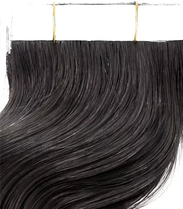 Natural Black Body Wave Tape-In Extensions - 100% Human Hair (16"-26") | Invisible, Durable & Reusable