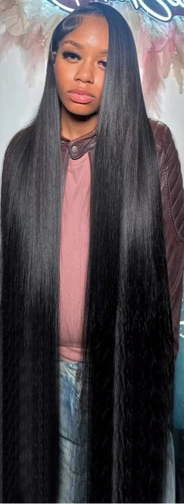 Straight Human Hair Weaving – Chemical-Free, Permable & Dark Color Dye-Friendly | Machine Double Weft