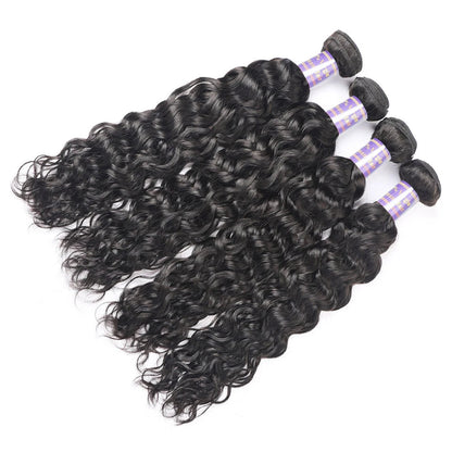 Premium Water Wave Human Hair Bundles – Natural, Unprocessed, and Dye-Friendly