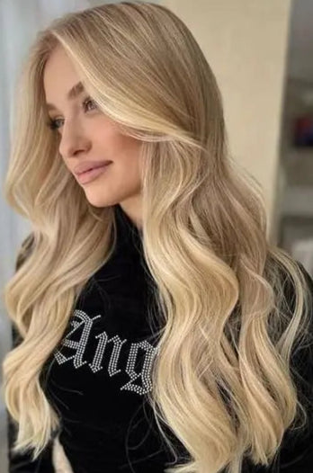 Premium Straight Human Hair Extensions - 8pcs Set, Dye & Perm Ready, Pure Color