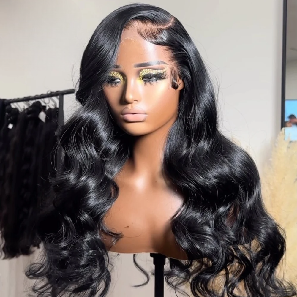 Wavy Synthetic Lace Front Wig – Natural Body Wave Style, Heat-Resistant Fiber