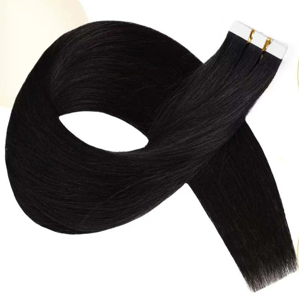 Premium Tape-In Hair Extensions | 100%Human Hair, 20Pcs Pack, 2.5g/pc, Straight & Wavy Textures