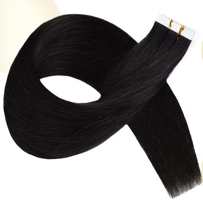 Premium Tape-In Hair Extensions | 100%Human Hair, 20Pcs Pack, 2.5g/pc, Straight & Wavy Textures