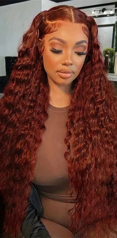 Long Deep Wave Lace Front Wig – 100% Brazilian Remy Hair (26+ Inch)