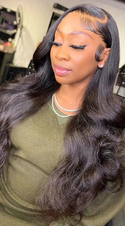 Short Body Wave HD Lace Front Wig – 13x4, 13x6, and Lace Closure Wigs in Natural Human Hair (180%-200% Density)