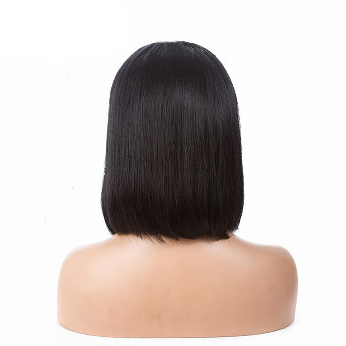 Black Bobo Head Wig – Semi-Mechanism, Heat-Resistant Synthetic Fiber
