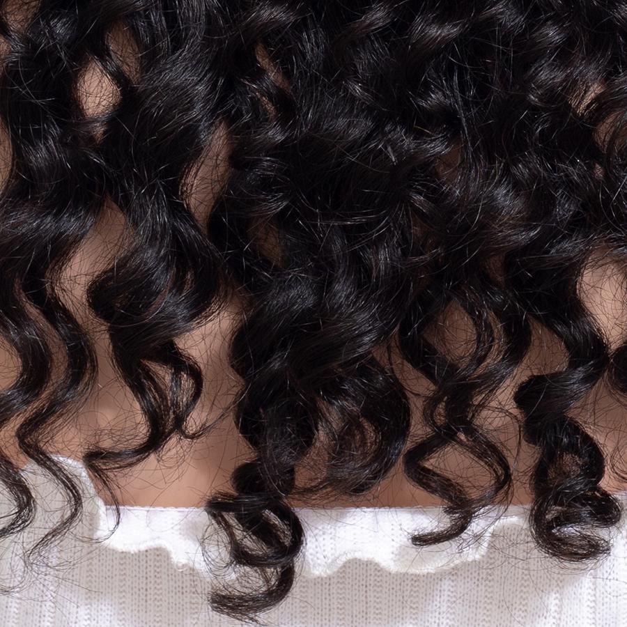 Black Small Curly Front Lace Wig - High-Temperature Resistant Fiber with Adjustable Fit