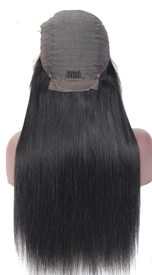 Black Straight Hair Wig - High-Temperature Wire, Multiple Lengths for Ladies