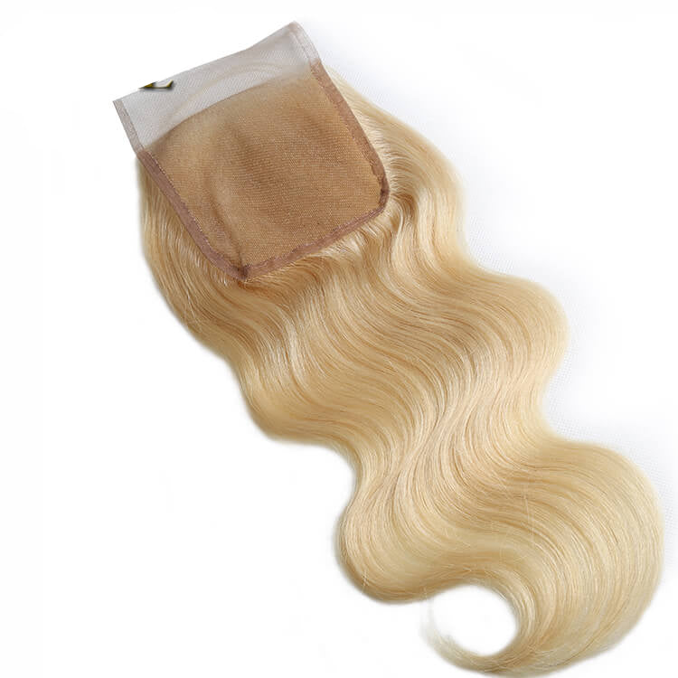613 Top Quality 4×4 Blonde Body Wave Lace Closure