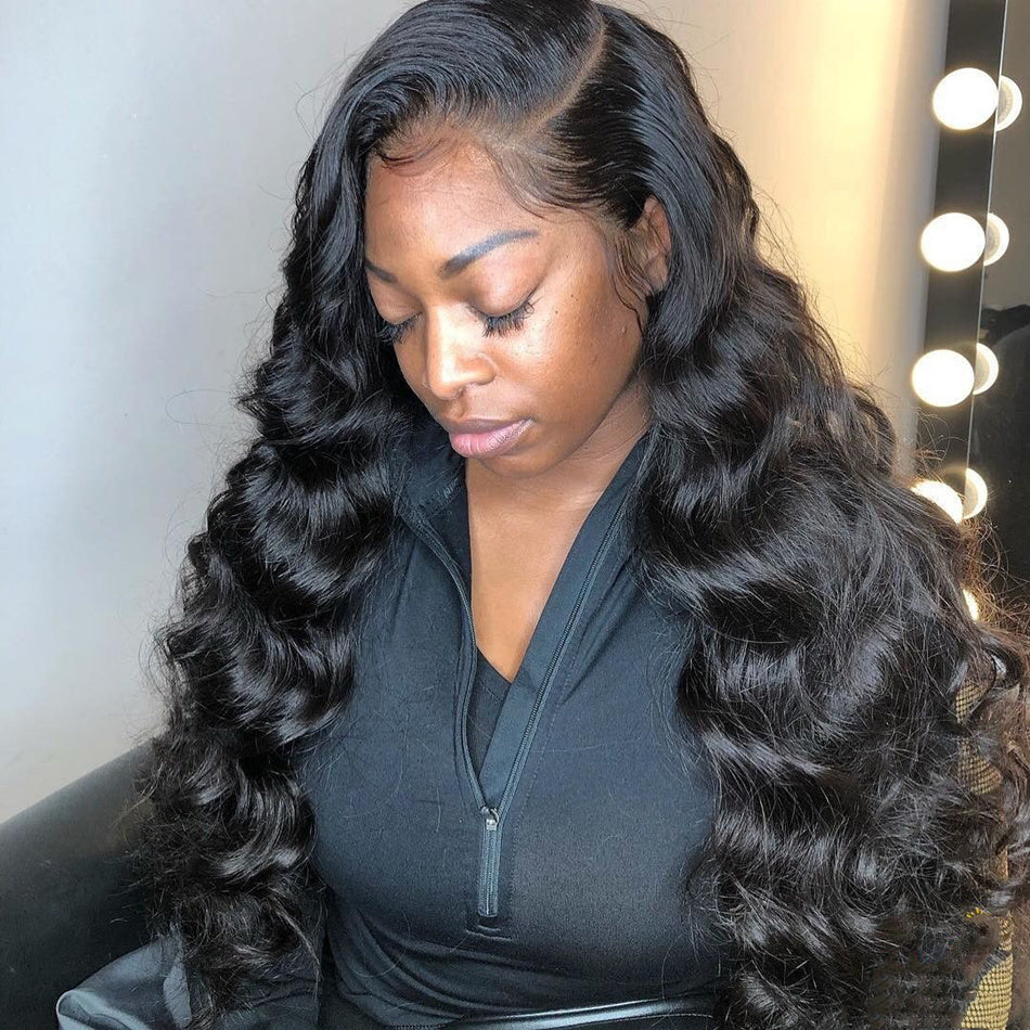 Body Wave Lace Frontal Human Hair Wig – 13x4, 4x4, 5x5 Closure Options, Pre-Plucked Hairline, 150% Density2