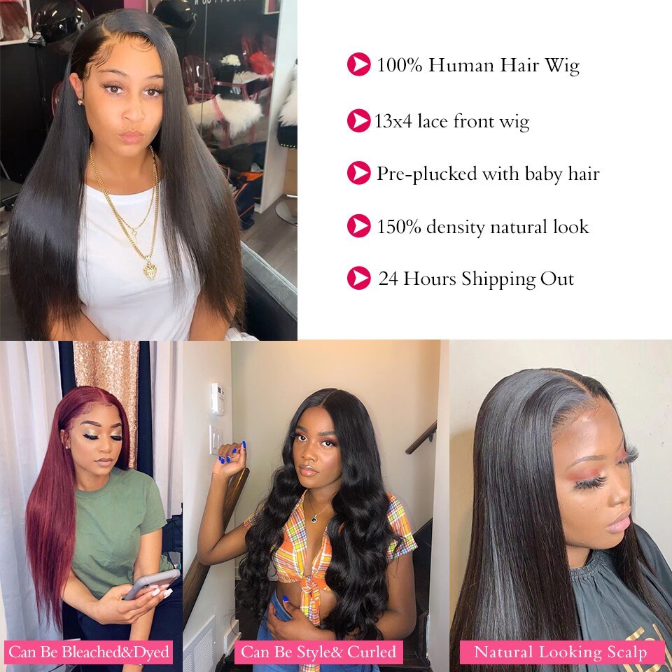 Chemical Fiber Front Lace Wig Headgear – Straight Hair, Comfortable Stretch Net, Korean High-Temperature Wire, 12-28 Inches, 150% Density