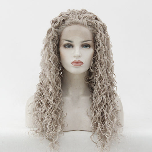 Chic Grey Curly Front Lace Wig | Fashionable Short Style for Women