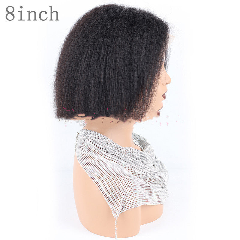 Chic Kinky Straight Bobo Lace Wig for Fashion-Forward Women – Versatile Styling for All Face Shapes2