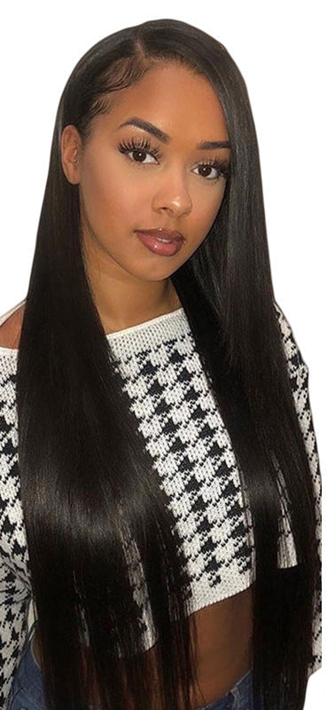 Classic Lace Real Human Hair Wig Headgear in Natural Color – Short and Chic