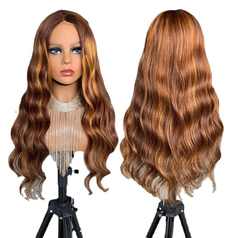 Closure Big Wave Pick Color Bob Wig Headgear – Real Human Hair, 20 Inches, Dyeable, Star Fashion Style, All Hand-Woven2