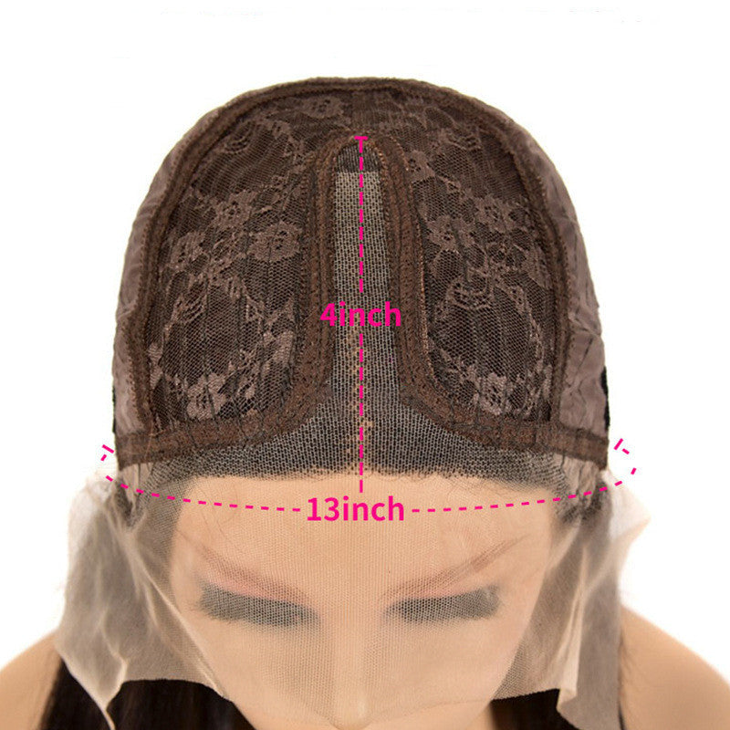 Color Bob Wig Real Hair Headgear – Medium to Long Length, Dyeable, T-Shaped Hand-Woven, Customizable Bangs5