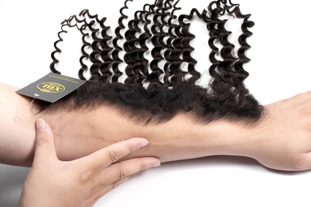 Hair 13x4 HD Lace Frontal Deep Wave Small Knots Preplucked Hairline