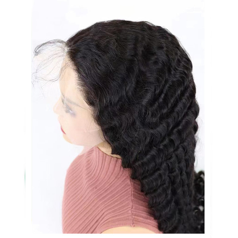 Deep Wave Lace Front Wig Human Hair – 13x4 Half Lace, Full Hand-Weaving, Dyeable, for All Skin Tones & Face Shapes4