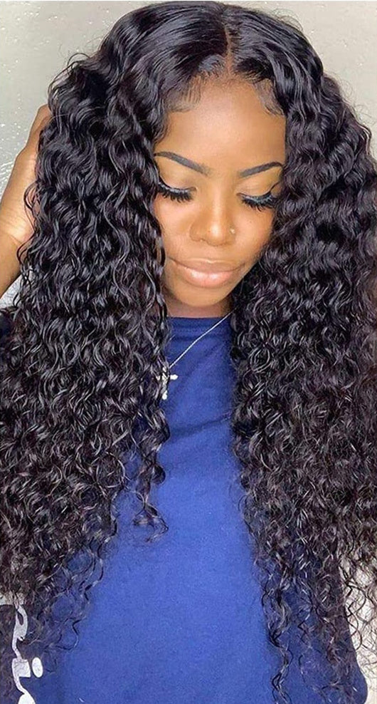 Deep Wave T-Part Frontal Wig Human Hair – Hand Woven, Natural Style, Dyeable, for All Skin Tones & Face Shapes