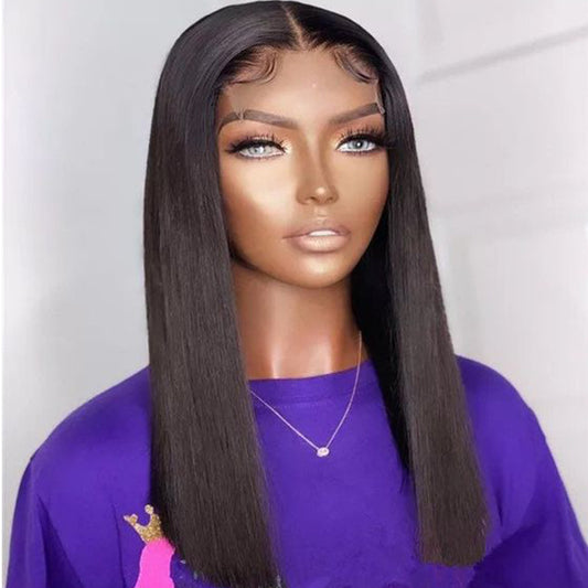 Double Drawn Bone Straight Human Hair Wig – 16 Inches, 100% Pure Chinese Hair, Hot Dyeable, Sleek & Smooth Style1