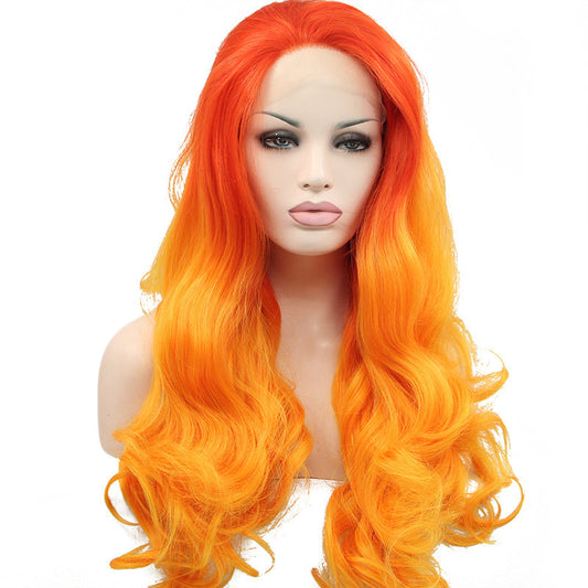 Dynamic Two Tone Big Wave Lace Wig – Stylish Head Cover for All Faces