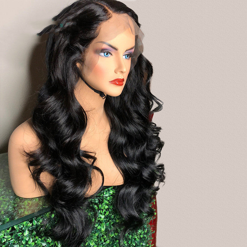 Elegant Half-Hand Woven Wig for Ladies - Natural Look with Centered Bangs (LS-005)