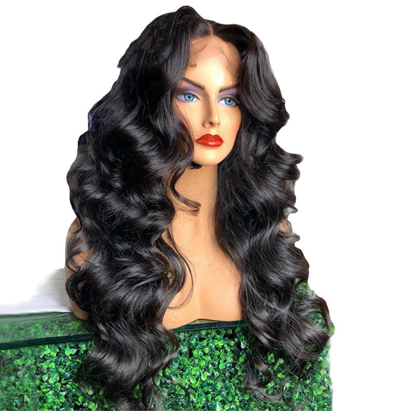 Elegant Half-Hand Woven Wig for Ladies - Natural Look with Centered Bangs (LS-005)