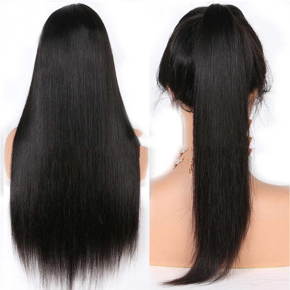 Elegant Ladies Mid-Length Straight Lace Front Wig – Premium Synthetic Hair, Natural Look