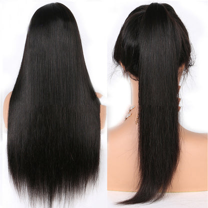 Elegant Ladies Mid-Length Straight Lace Front Wig – Premium Synthetic Hair, Natural Look