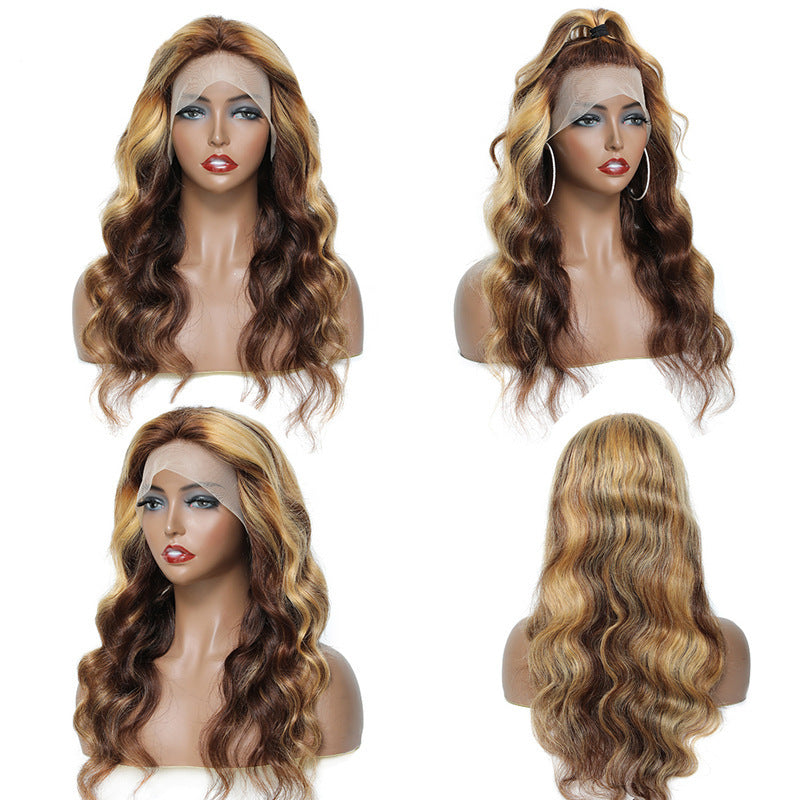 Elegant P4/27 Piano Color Front Lace Real Hair Wig | Customizable Bangs & Lengths4