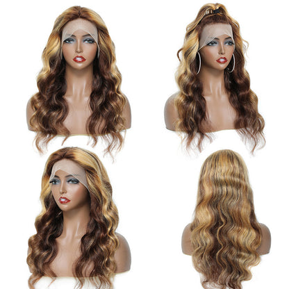 Elegant P4/27 Piano Color Front Lace Real Hair Wig | Customizable Bangs & Lengths4