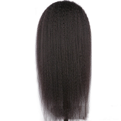 Elegant Strap Black Real Hair Ice Ribbon Wig - Versatile Styles for Fashionable Women2