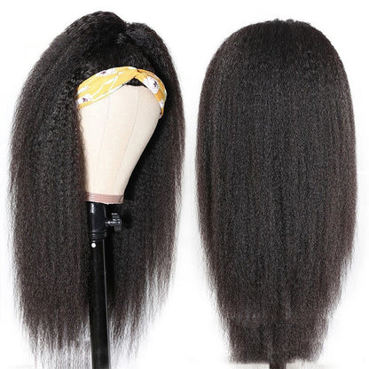 Elegant Strap Black Real Hair Ice Ribbon Wig - Versatile Styles for Fashionable Women3