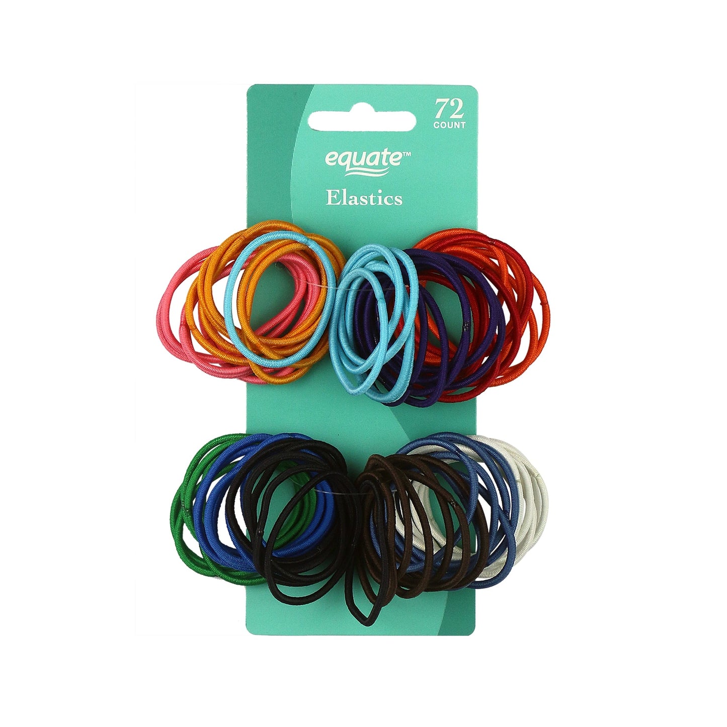 Equate Fine Hair Ponytail Holders – 72 Count Assorted Colors