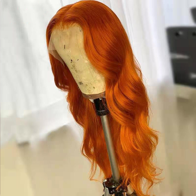 European & American Dark Orange Wig Hair Set – Real Human Hair, Smooth Texture, Dyeable, 150% & 180% Density, Exotic Style2