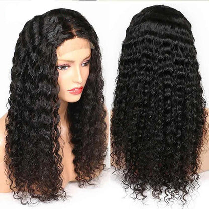 European & American Front Lace Wig – Long Curly Hair, Hand-Woven, Korean Silk, Star Fashion, Long Bangs