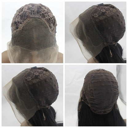 European & American Synthetic Hair Wig – Short Curly, Front Lace, High Temperature Silk, Dyeable, 14-26 Inches