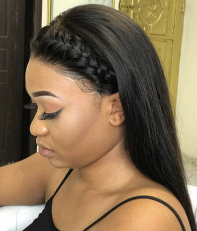 European and American Long Straight Wig – High-Temperature Fiber, Long Bangs