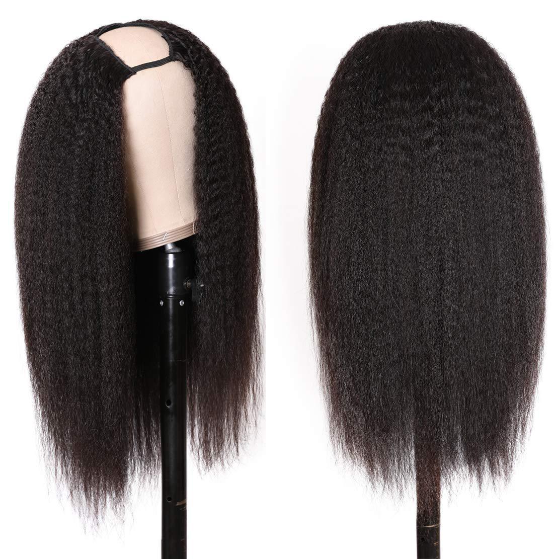 Exotic U-Part Real Hair Wig – Medium to Long Length, Natural Color, Versatile Bangs2
