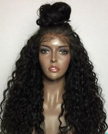 Fashion Partial Long Curly Hair Chemical Fiber Wig – Exotic Style, Lifelike Curly Texture, Heat-Friendly, for Ladies