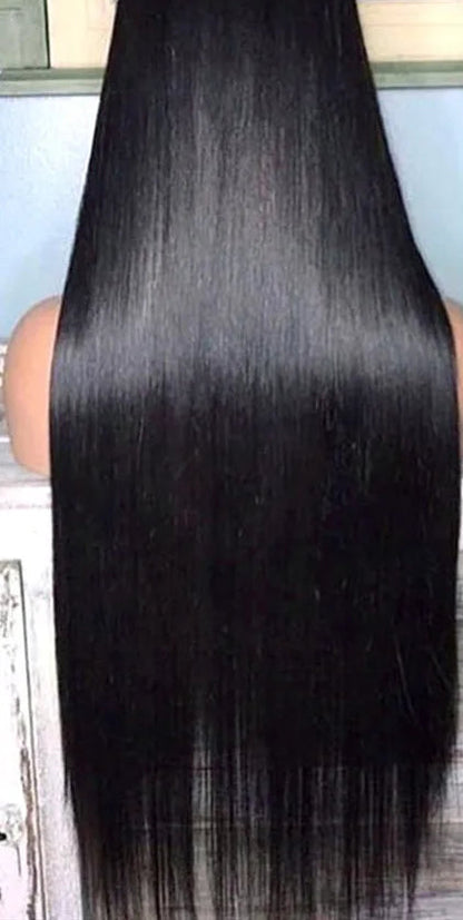 Premium Peruvian Straight Human Hair Bundles – Natural & Jet Black, 100% Hair