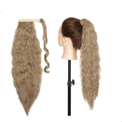 17-Inch Wavy Synthetic Clip-In Hair Extensions – Heat Resistant Fiber for Instant Volume & Style