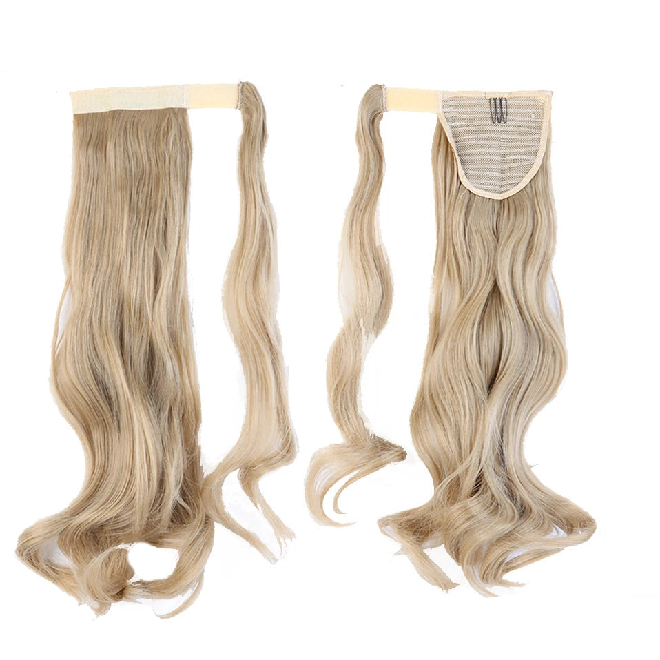 17-Inch Wavy Synthetic Clip-In Hair Extensions – Heat Resistant Fiber for Instant Volume & Style