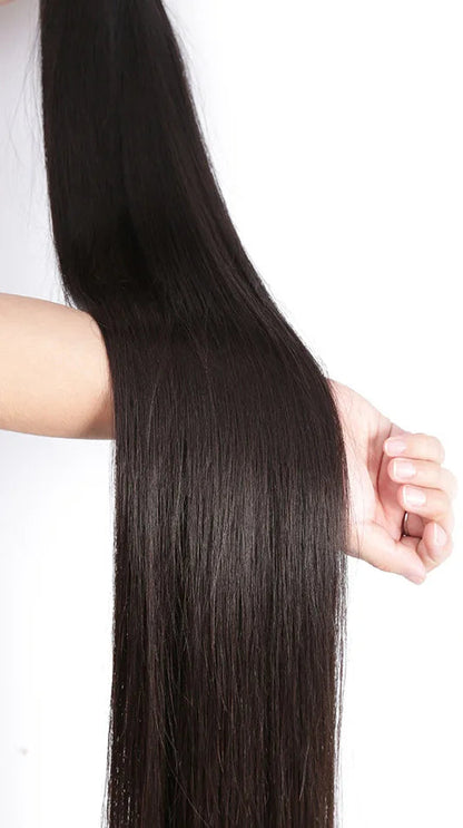Premium Virgin Straight Human Hair Bundles – 8-40 Inches, Double Weft, No Shedding, No Tangle