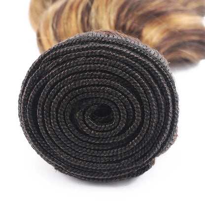 Premium Loose Deep Wave Human Hair Bundles – Ombre Colored, Natural, and Dye-Friendly
