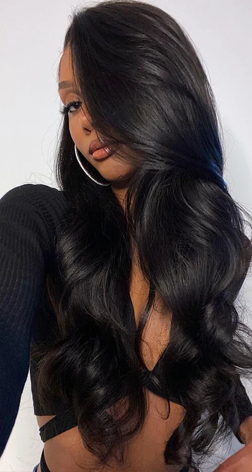 U-Part Wig 100% Real Human Hair – Medium Length Body Wave for Natural Blend & Easy Styling